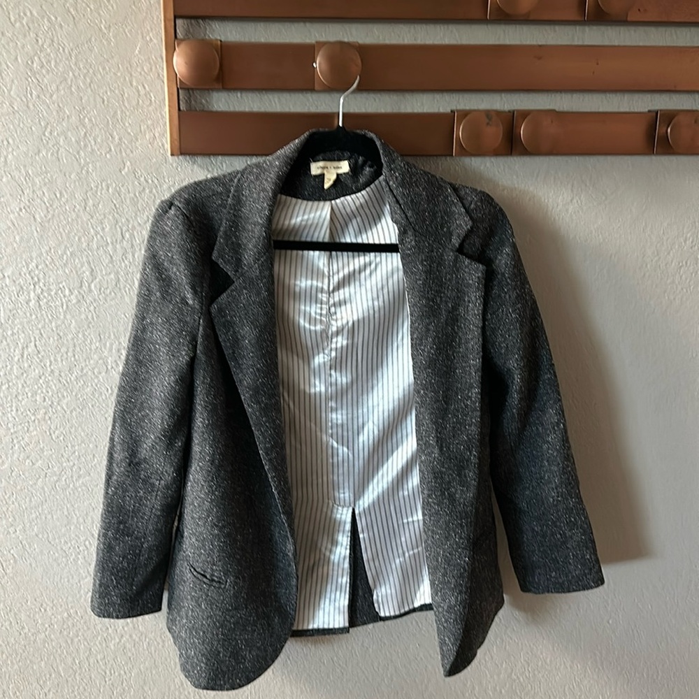 Silence + noise grey blazer size small
